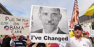 Thousands of people join a march and demonstration to protest health care reform proposed by US President Barack Obama